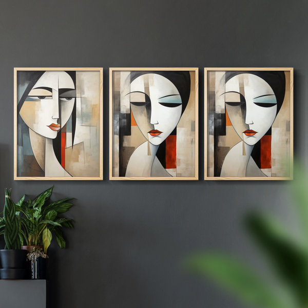 Winston Porter FeminineSeriesXXXIISet Of 3 Framed Giclee Prints Ready